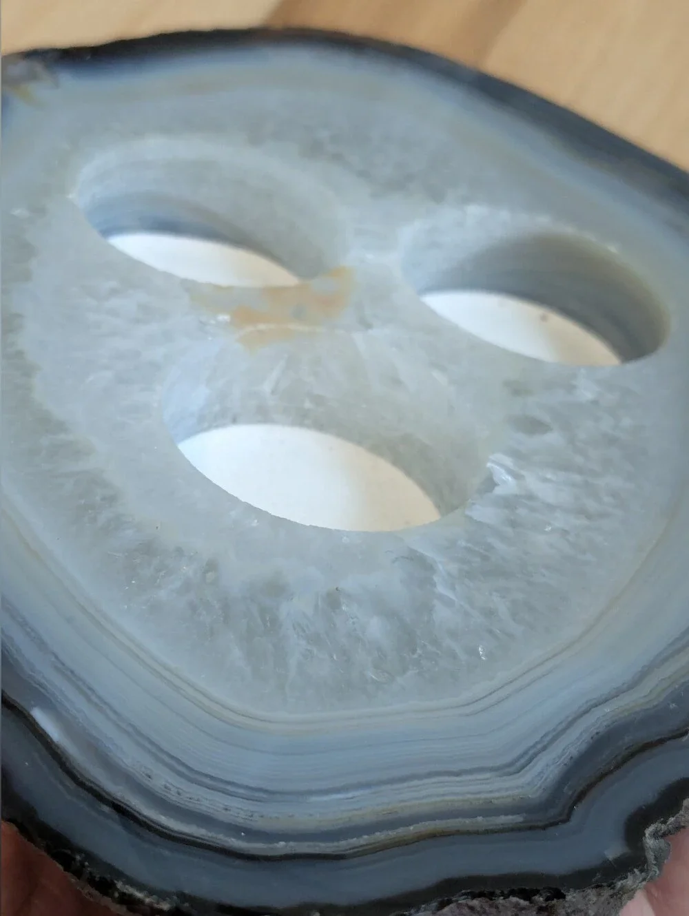 Agate tealight holder flat
